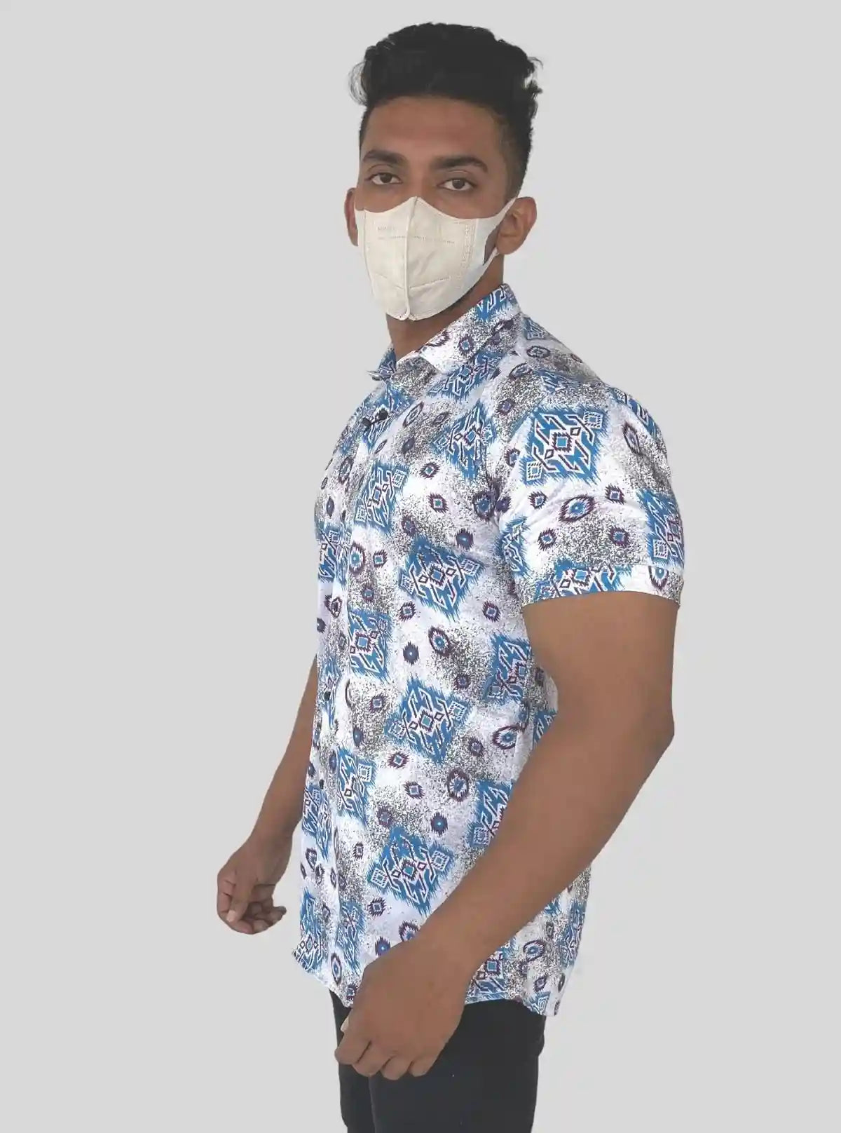 Men's Elegant Textured Printed Poly Shirt – Refined & Modern by Boer and Fitch from Boer and Fitch | Buy Online at gep32c-qs.myshopify.com