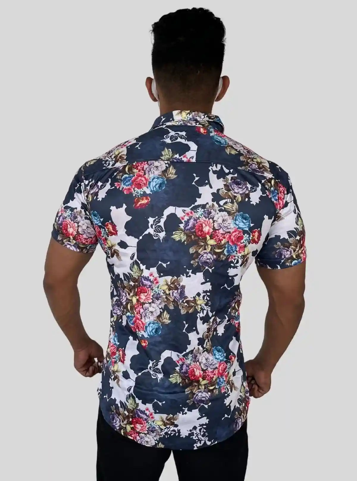 Men’s Multi-Color Printed Short Sleeve Shirt in Premium Poly Spun Fabric | Buy Online at  Boer and Fitch