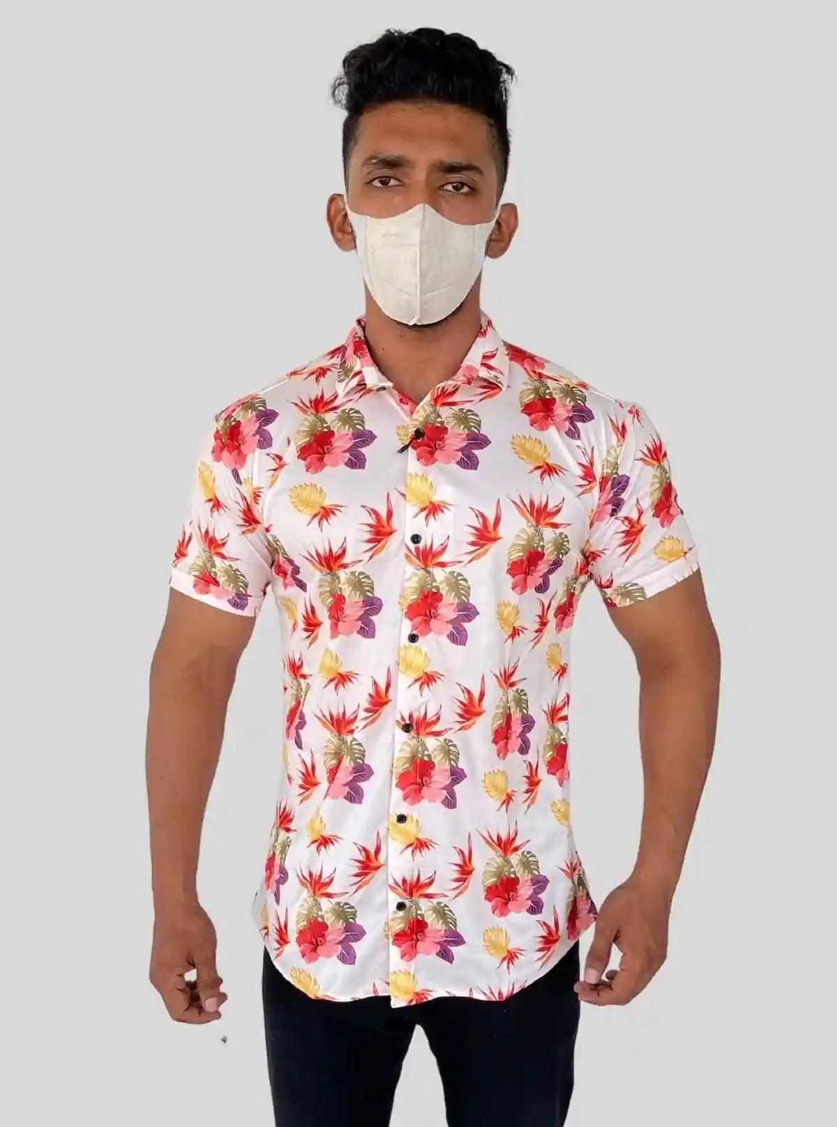 Men's Multicolour Floral Printed Poly Shirt – Vibrant & Breezy by Boer and Fitch from Boer and Fitch | Buy Online at gep32c-qs.myshopify.com