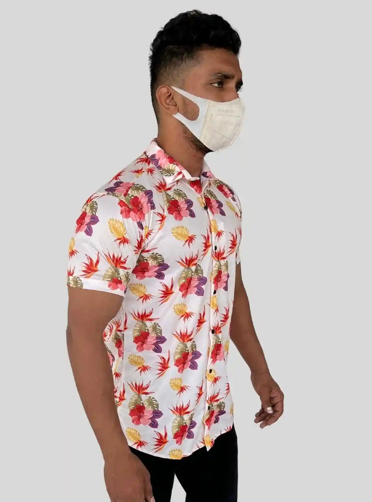 Men's Multicolour Floral Printed Poly Shirt – Vibrant & Breezy by Boer and Fitch from Boer and Fitch | Buy Online at gep32c-qs.myshopify.com