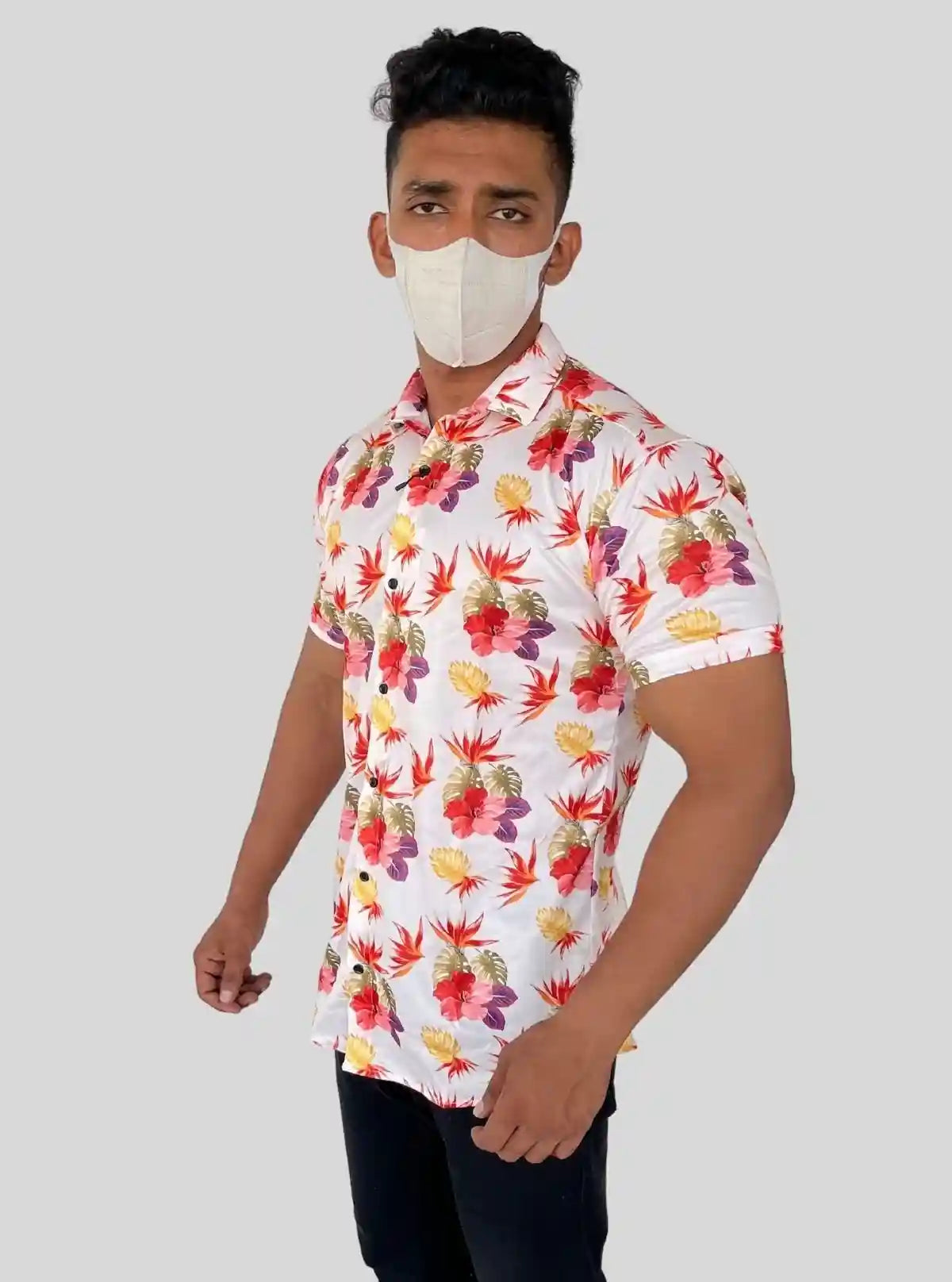 Men's Multicolour Floral Printed Poly Shirt – Vibrant & Breezy by Boer and Fitch from Boer and Fitch | Buy Online at gep32c-qs.myshopify.com