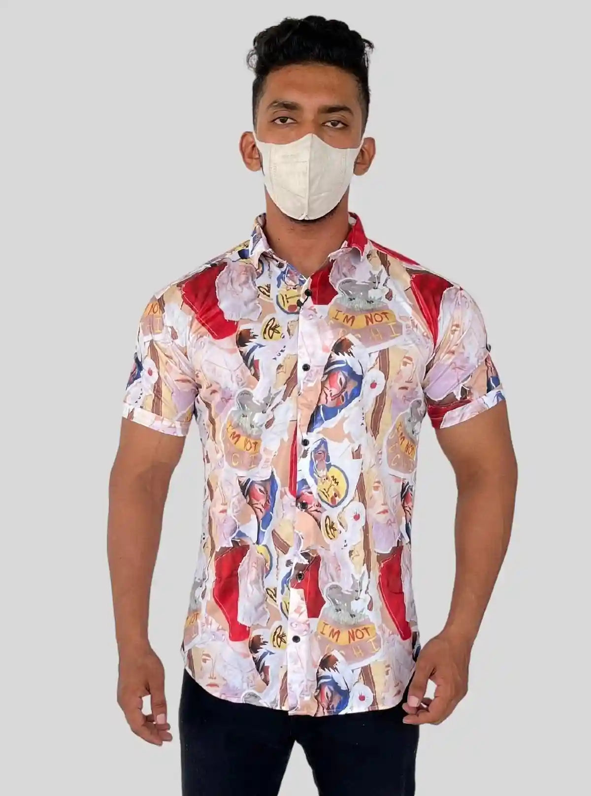 Men's Urban Art Printed Poly Shirt – Edgy Streetwear Style by Boer and Fitch from Boer and Fitch | Buy Online at gep32c-qs.myshopify.com