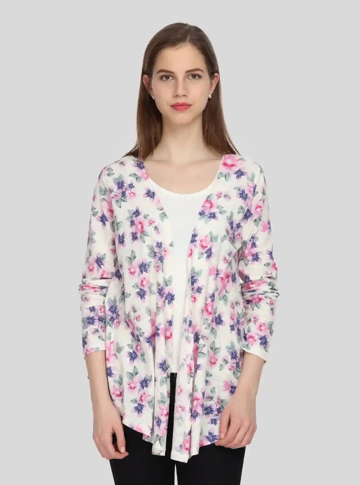 Women's 100% Cotton Pink Floral Cardigan - Boer & Fitch | Buy Online at  Boer and Fitch