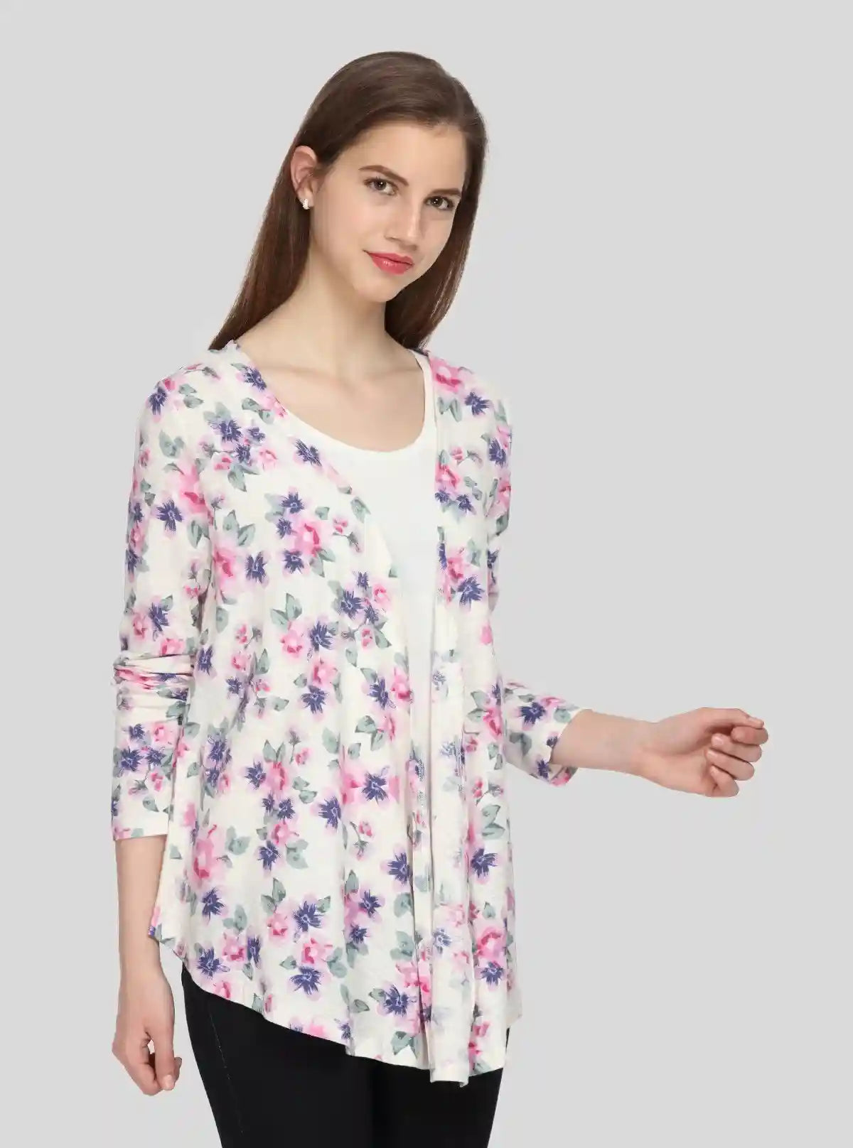 Women's 100% Cotton Pink Floral Cardigan - Boer & Fitch | Buy Online at  Boer and Fitch
