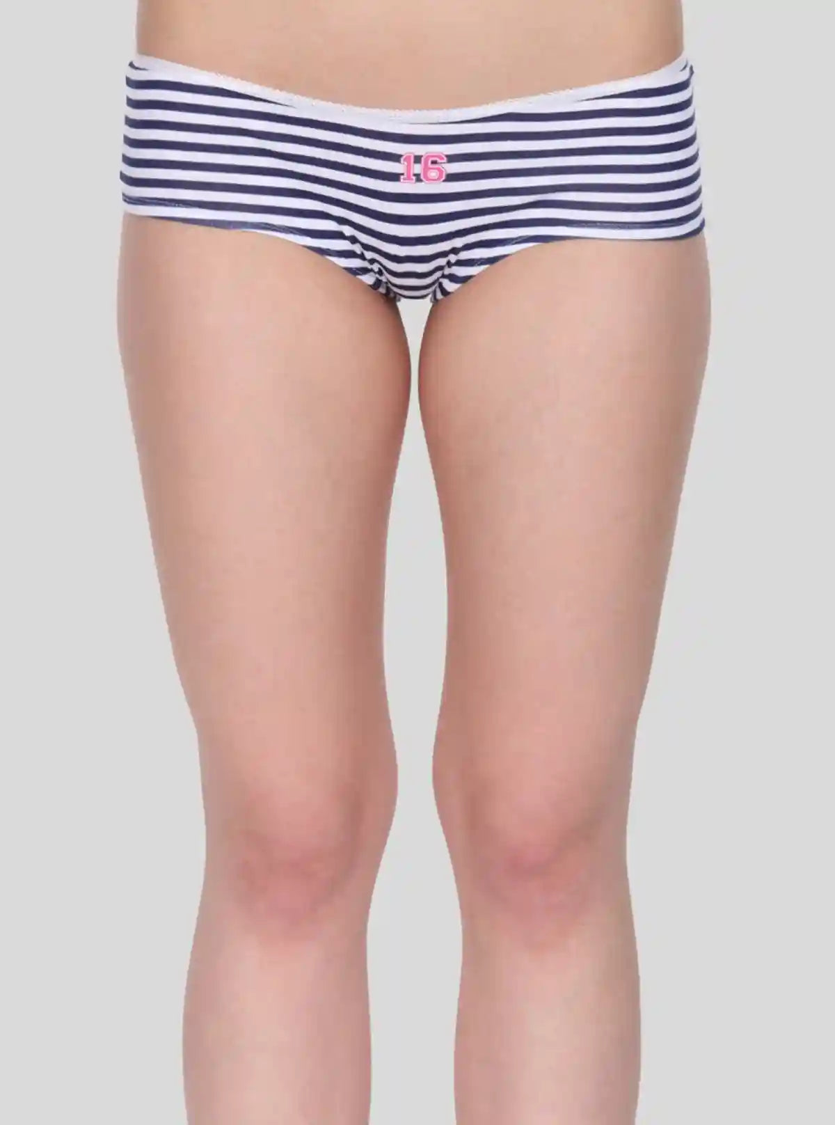 Women’s Navy Stripe Cotton Elastane Brief – Stretch Comfort Innerwear | Buy Online at  Boer and Fitch