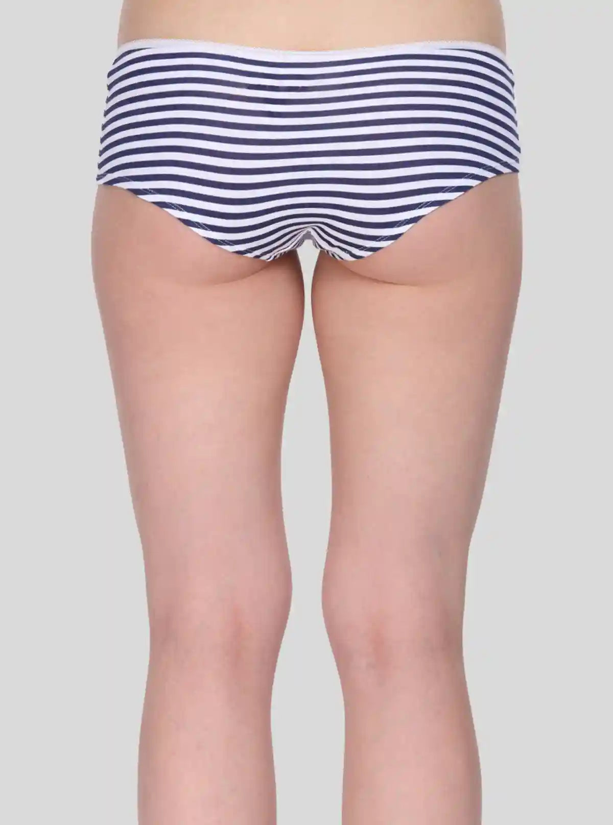 Women’s Navy Stripe Cotton Elastane Brief – Stretch Comfort Innerwear | Buy Online at  Boer and Fitch