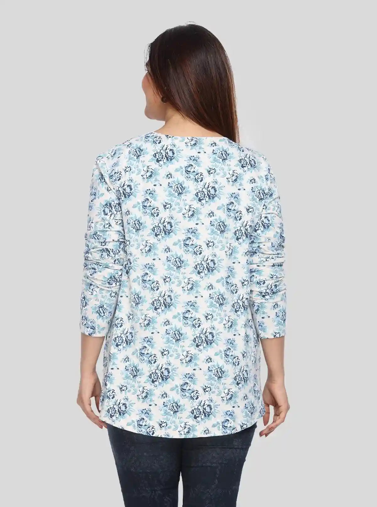 Women's 100% Cotton Blue Floral Cardigan - Boer & Fitch | Buy Online at  Boer and Fitch