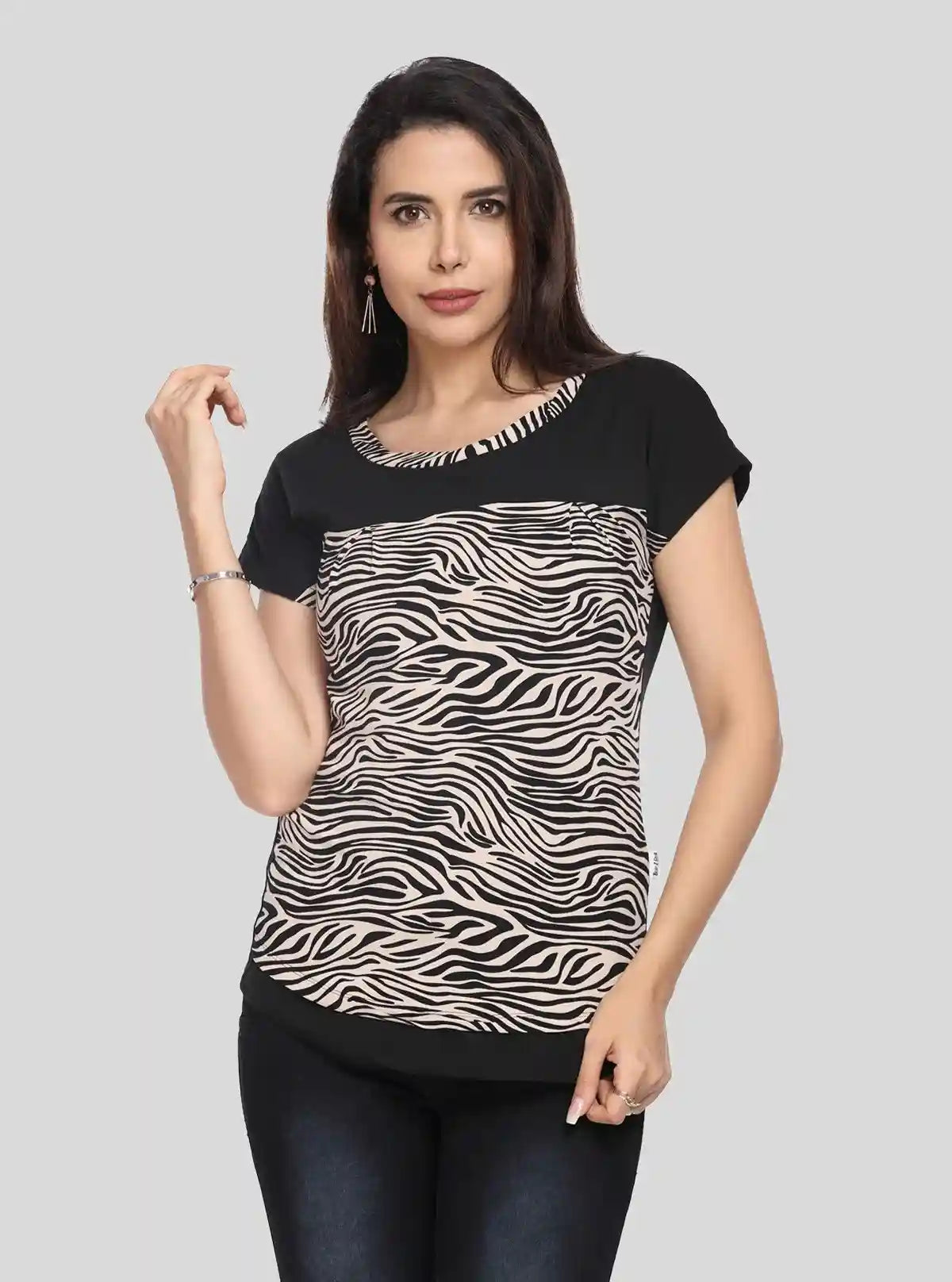 Women's Black Zebra Print Top – Bold Animal-Inspired Style by Boer & Fitch | Buy Online at  Boer and Fitch