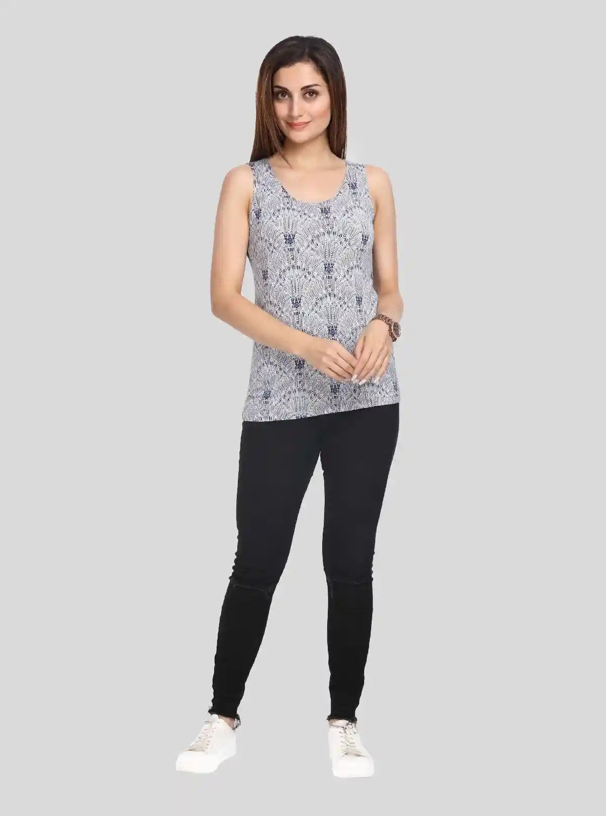 Women's Blue Cotton Shrug with Printed Inner Top Set – Boer and Fitch | Buy Online at  Boer and Fitch