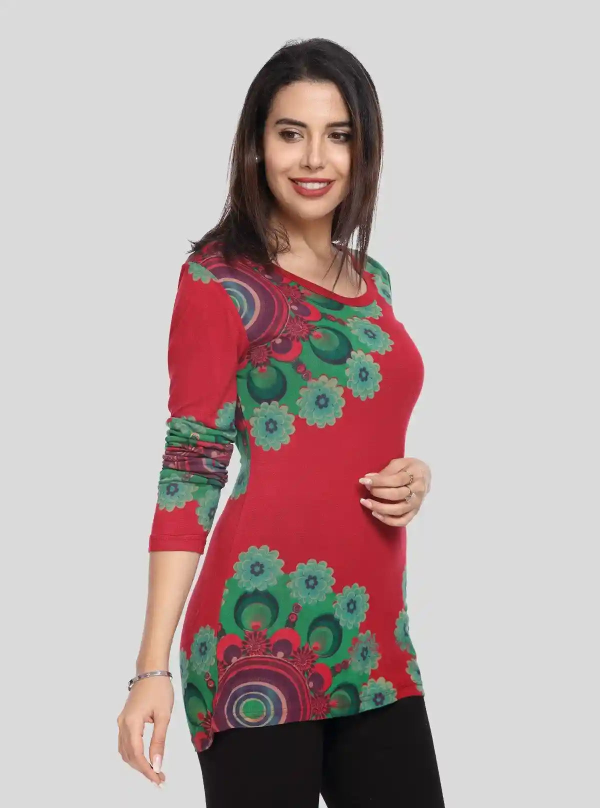 Women's Classic Floral Print Top – Elegant Everyday Cotton Style | Buy Online at gep32c-qs.myshopify.com