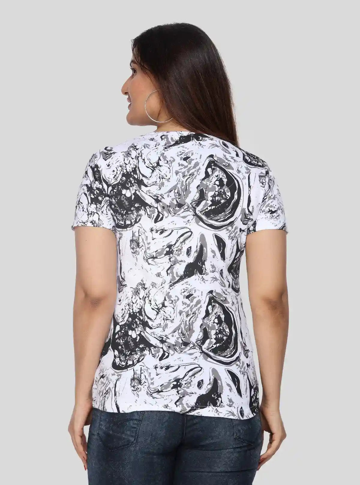 Women’s Distress Printed Cotton Jersey Top – Trendy Casual Wear by Boer and Fitch | Buy Online at  Boer and Fitch