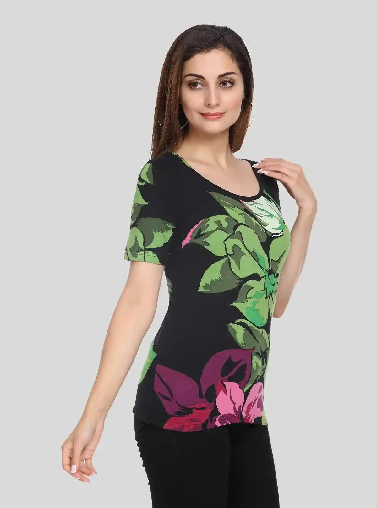 Women's Floral Photo Printed Cotton Blend Top by Boer and Fitch | Buy Online at gep32c-qs.myshopify.com