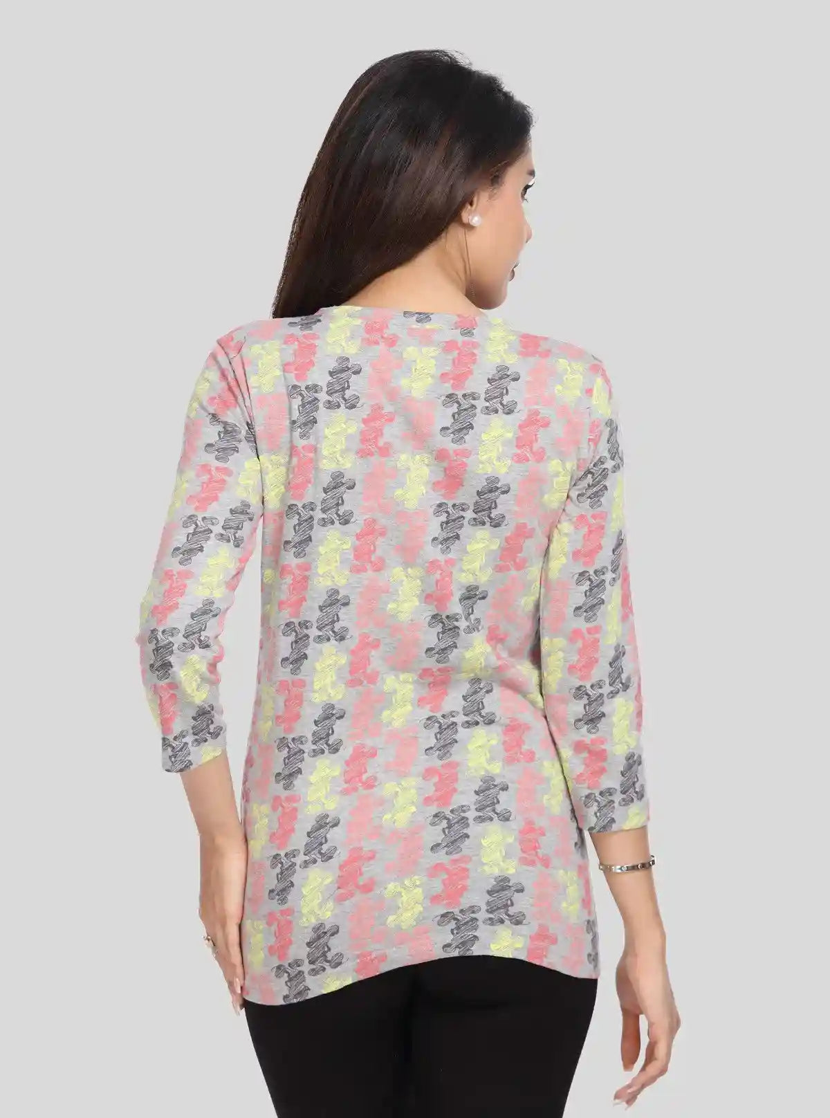 Women's Grey Textured Tri-Colour Printed Top – Modern Chic by Boer & Fitch | Buy Online at  Boer and Fitch