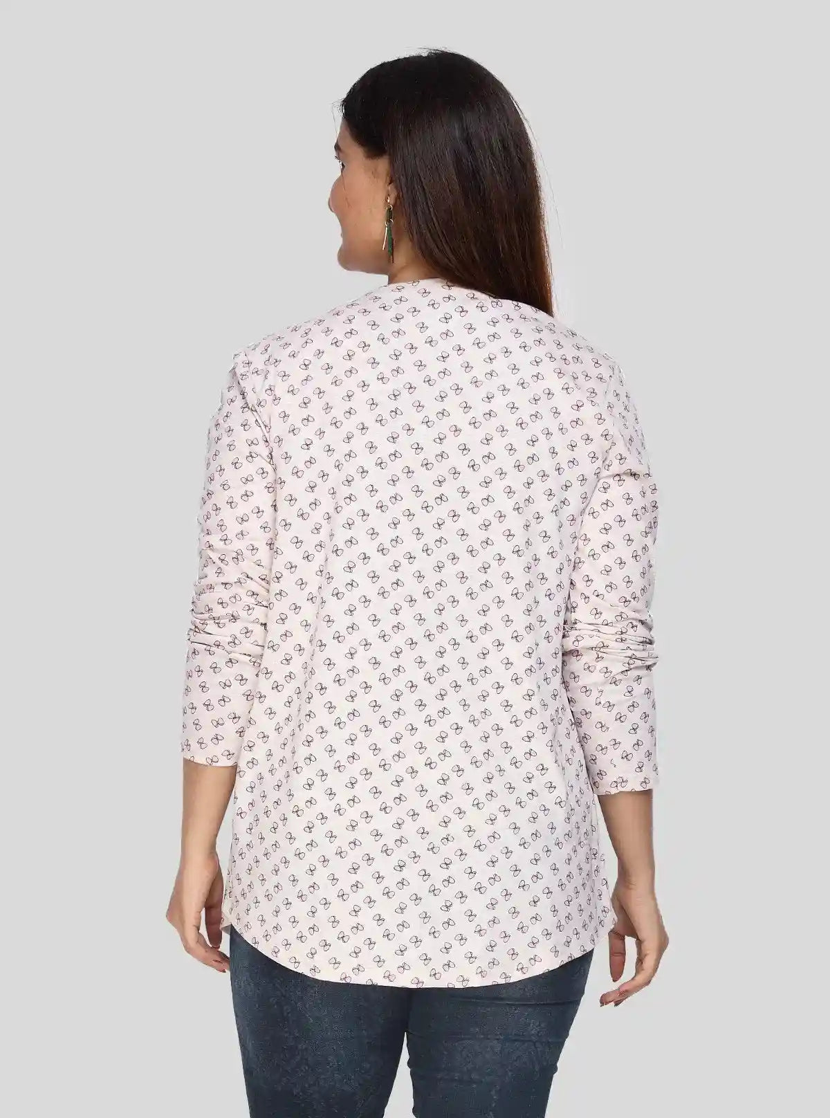 Women's Light Pink Knotty Print Cotton Shrug – Stylish Layer by Boer & Fitch | Buy Online at  Boer and Fitch