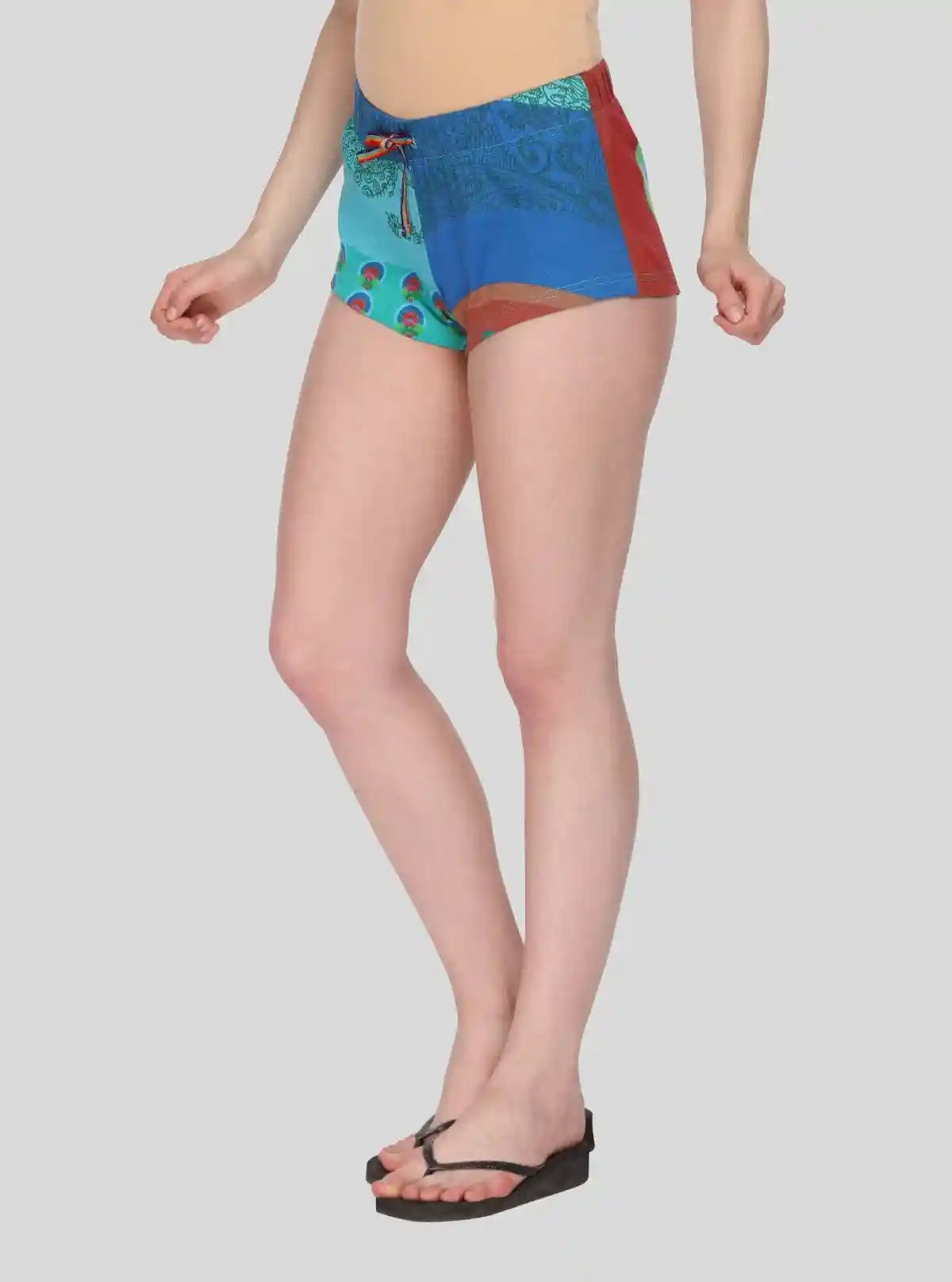 Women’s Multi-Color Printed Cotton Jersey Shorts – Vibrant, Soft & Stylish Fit | Buy Online at  Boer and Fitch