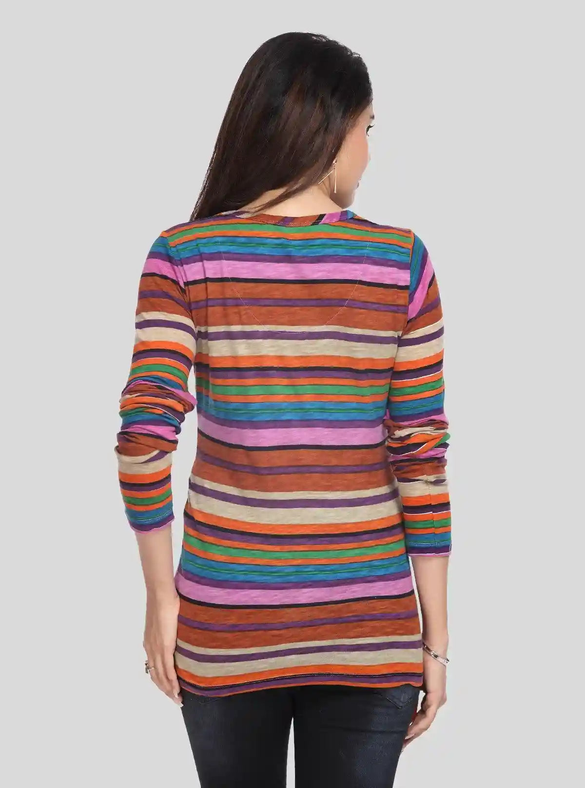 Women's Multi-Colour V-Neck Top – Vibrant & Stylish Everyday Wear by Boer & Fitch | Buy Online at  Boer and Fitch