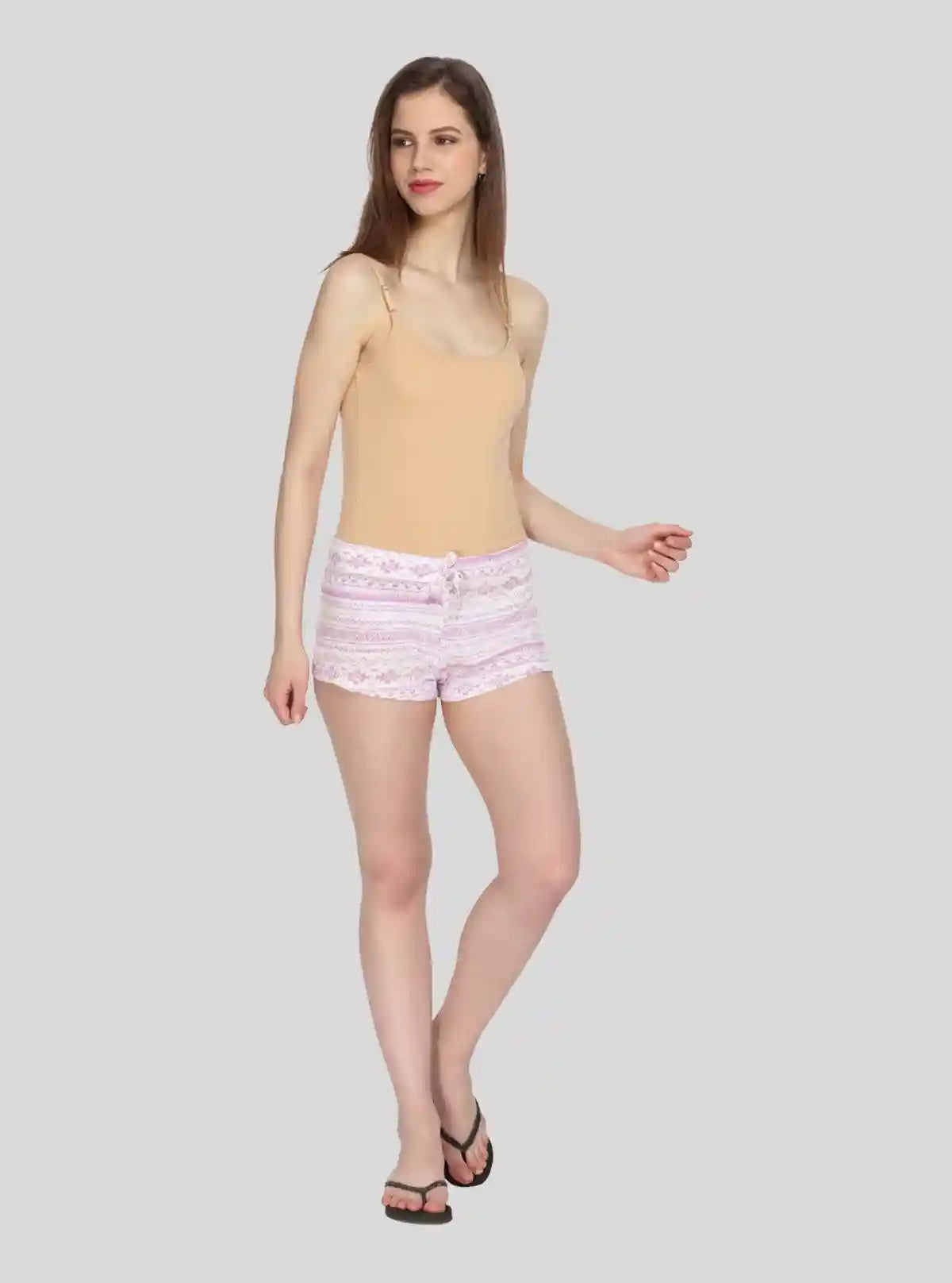 Women’s Pink Graphic Cotton Jersey Shorts – Soft, Chic & Playful Fit | Buy Online at  Boer and Fitch