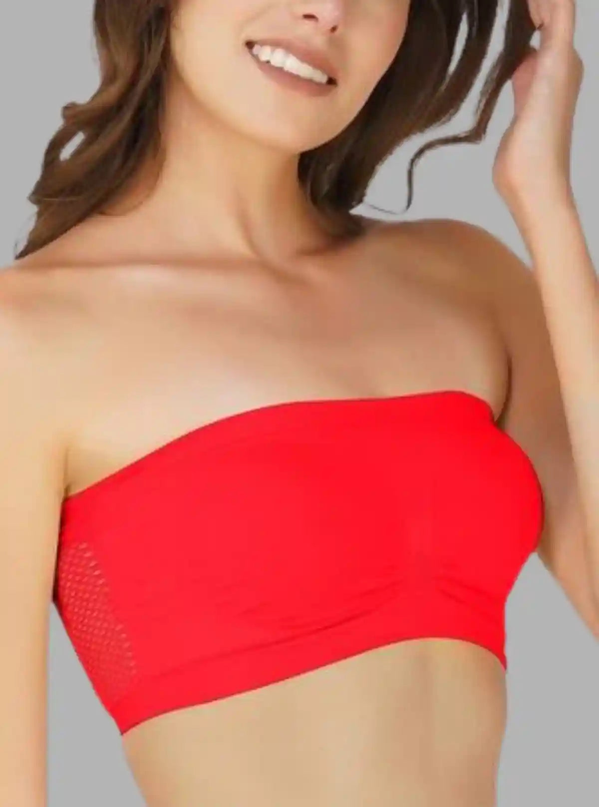 Women’s Red Tube Bra in Cotton Elastane – Bold, Seamless Strapless Comfort | Buy Online at  Boer and Fitch