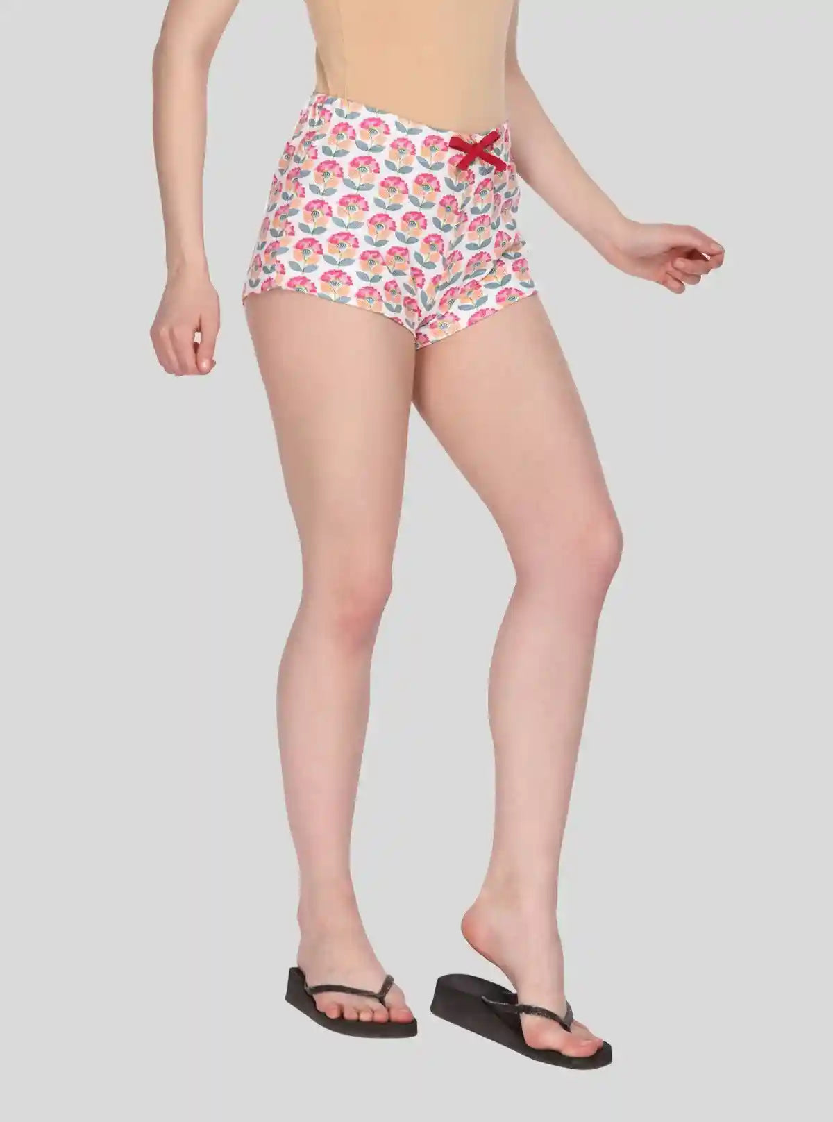 Women’s Sunflower Printed Cotton Jersey Shorts – Bright, Breezy & Comfy | Buy Online at  Boer and Fitch