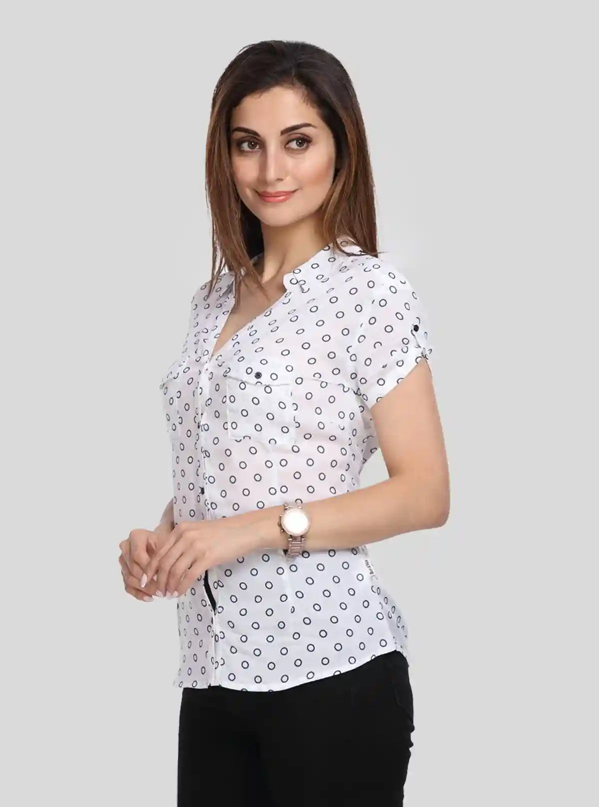 Women’s White Graphic Print Short Sleeve Shirt – Bold & Breezy Style | Buy Online at  Boer and Fitch