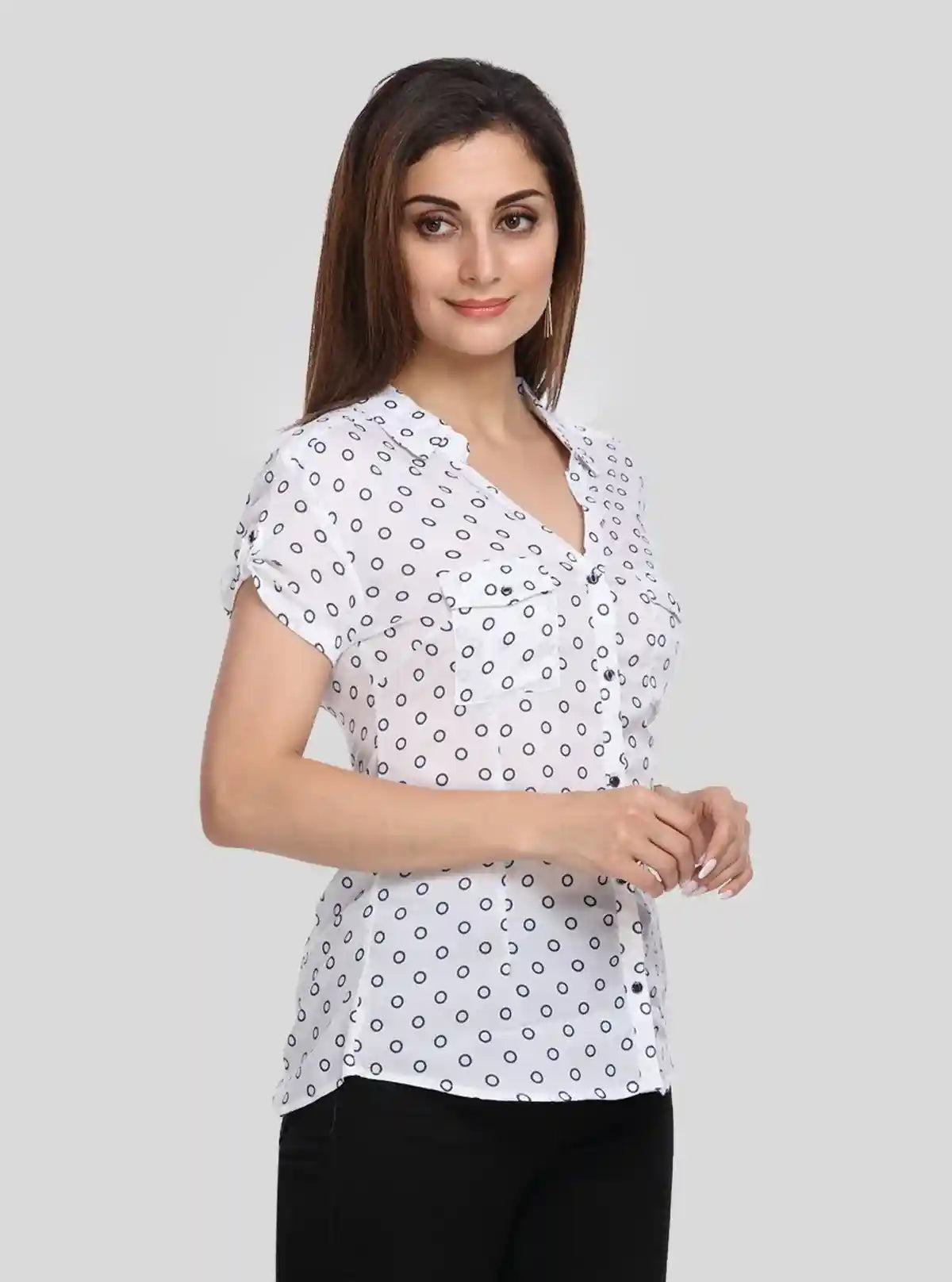 Women’s White Graphic Print Short Sleeve Shirt – Bold & Breezy Style | Buy Online at  Boer and Fitch