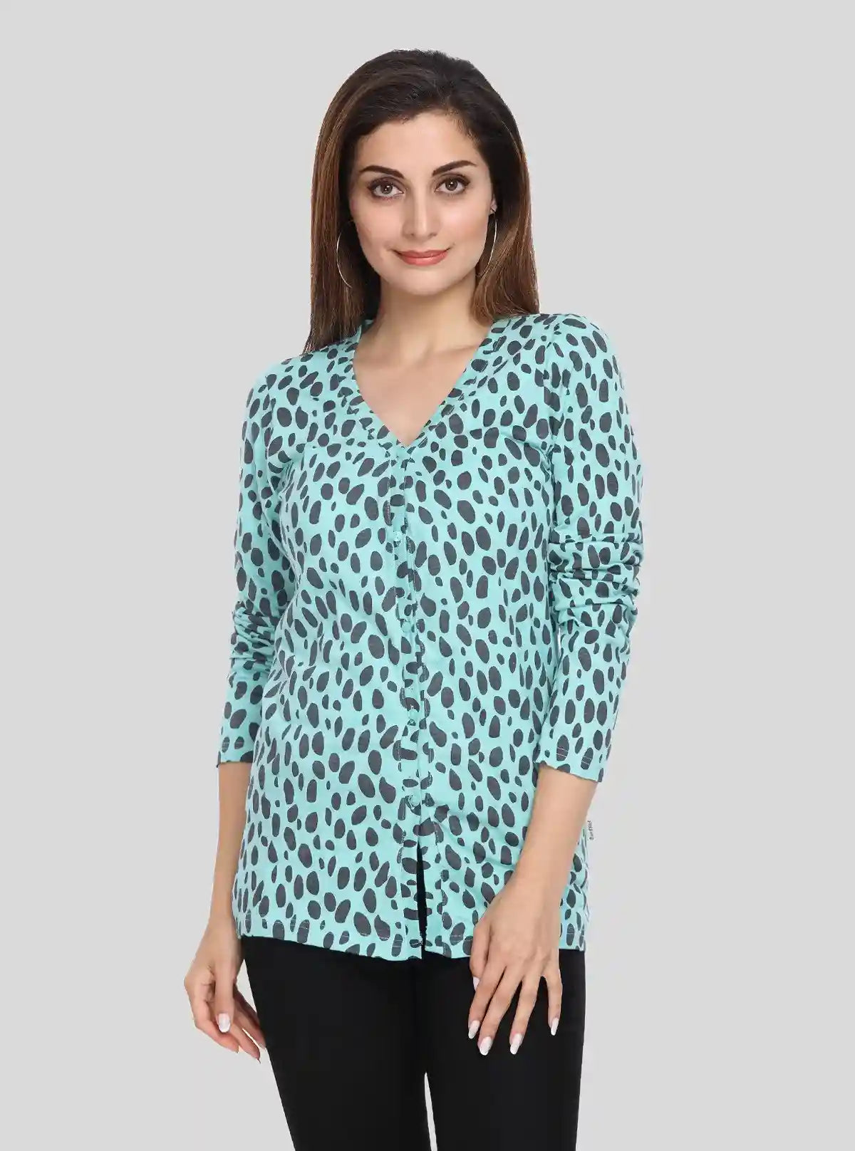 Women's Blue Cheetah Drop Top – Wild Elegance with Urban Edge by Boer & Fitch | Buy Online at  Boer and Fitch