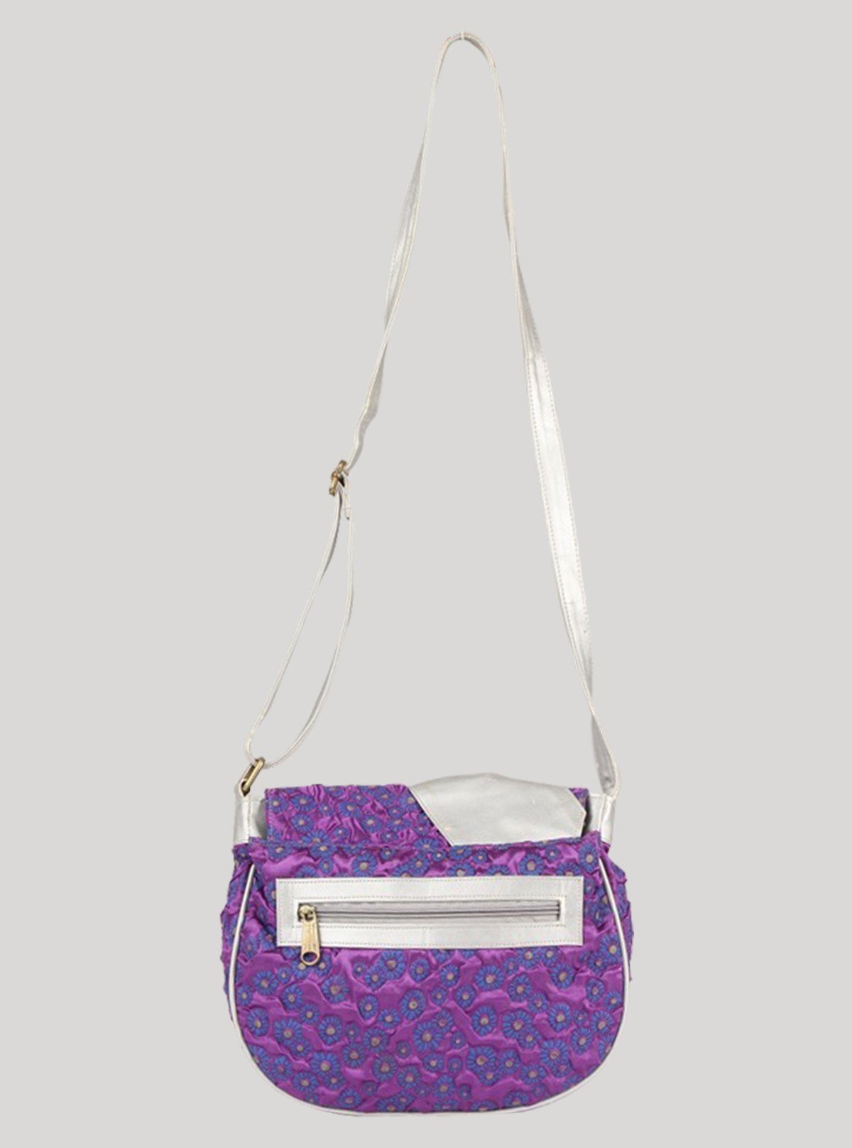 Purple Floral Blocks Sling Bag – Stylish Printed Crossbody by Boer and Fitch - Boer and Fitch