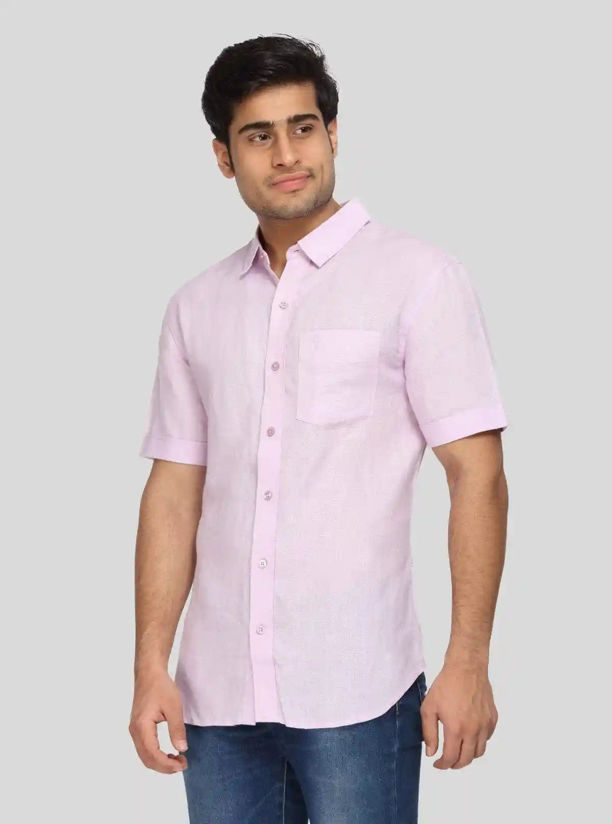 Men's Purple Linen Shirt – Lightweight, Elegant & Summer-Ready Style | Buy Online at  Boer and Fitch