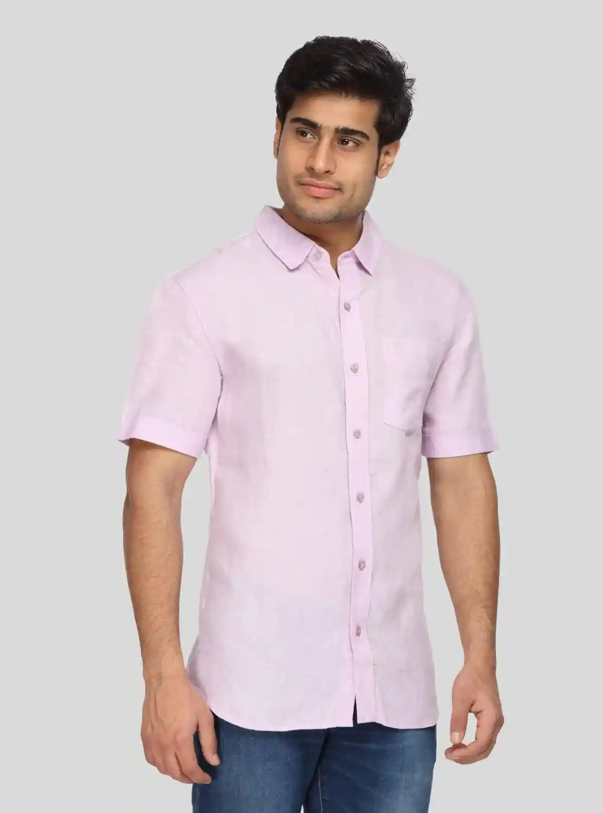 Men's Purple Linen Shirt – Lightweight, Elegant & Summer-Ready Style | Buy Online at  Boer and Fitch