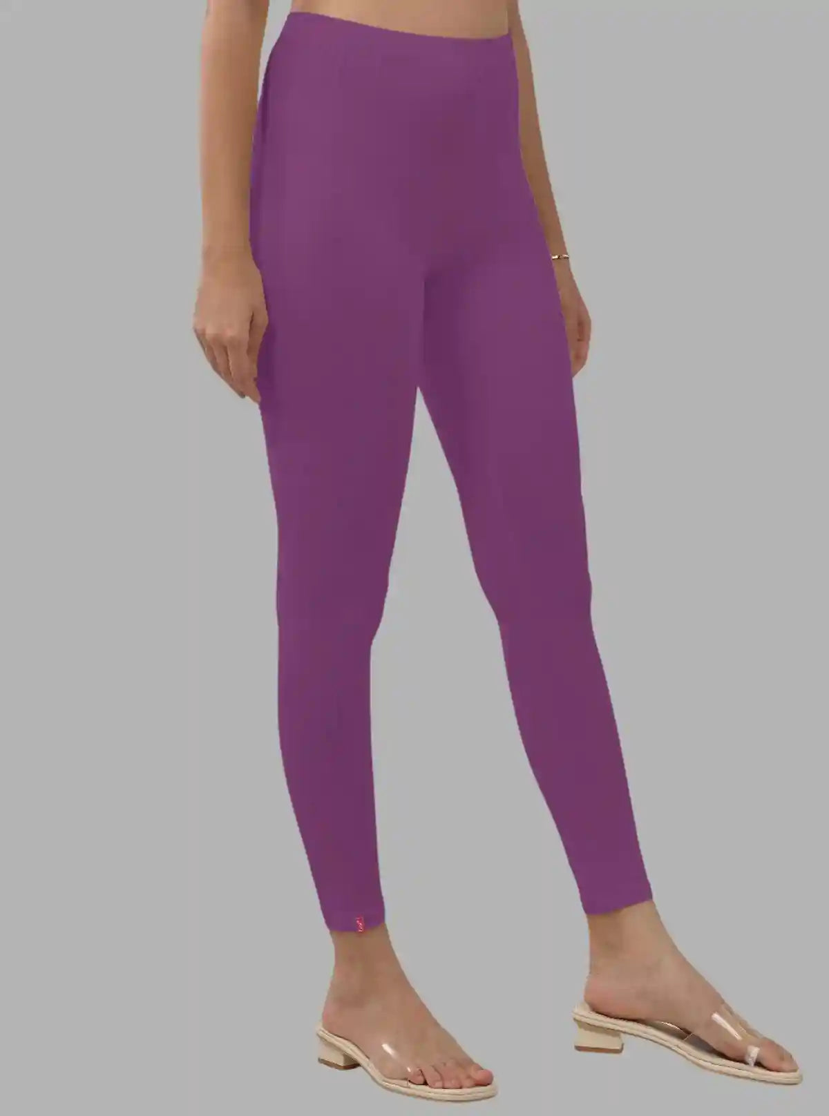 Women's Purple Ankle Legging – Cotton Elastane Feather-Touch Jersey by Boer & Fitch | Buy Online at  Boer and Fitch