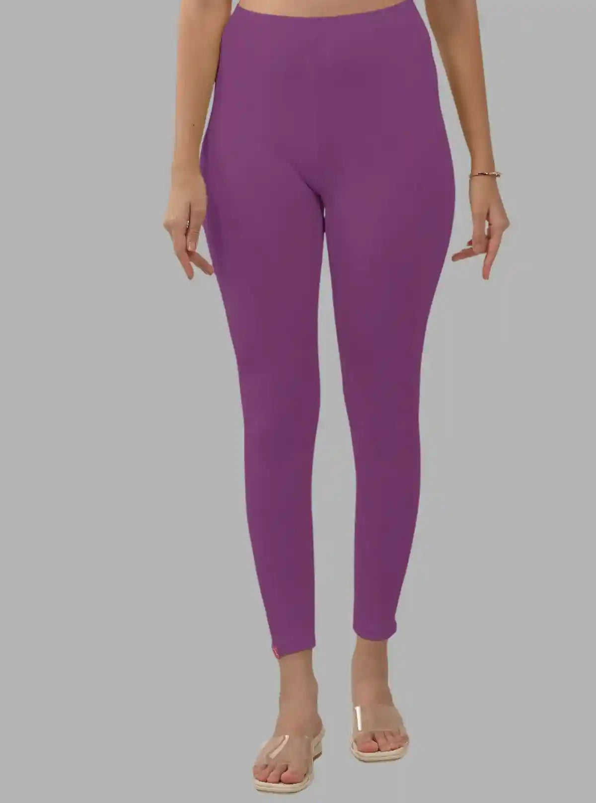 Women's Purple Ankle Legging – Cotton Elastane Feather-Touch Jersey by Boer & Fitch | Buy Online at  Boer and Fitch