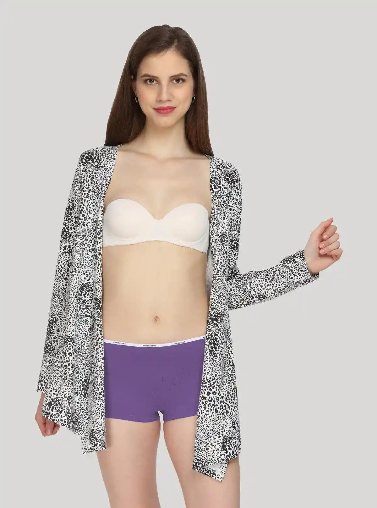 Women’s Purple Hipster Brief in Cotton Elastane Jersey – Soft & Stretch Fit | Buy Online at  Boer and Fitch