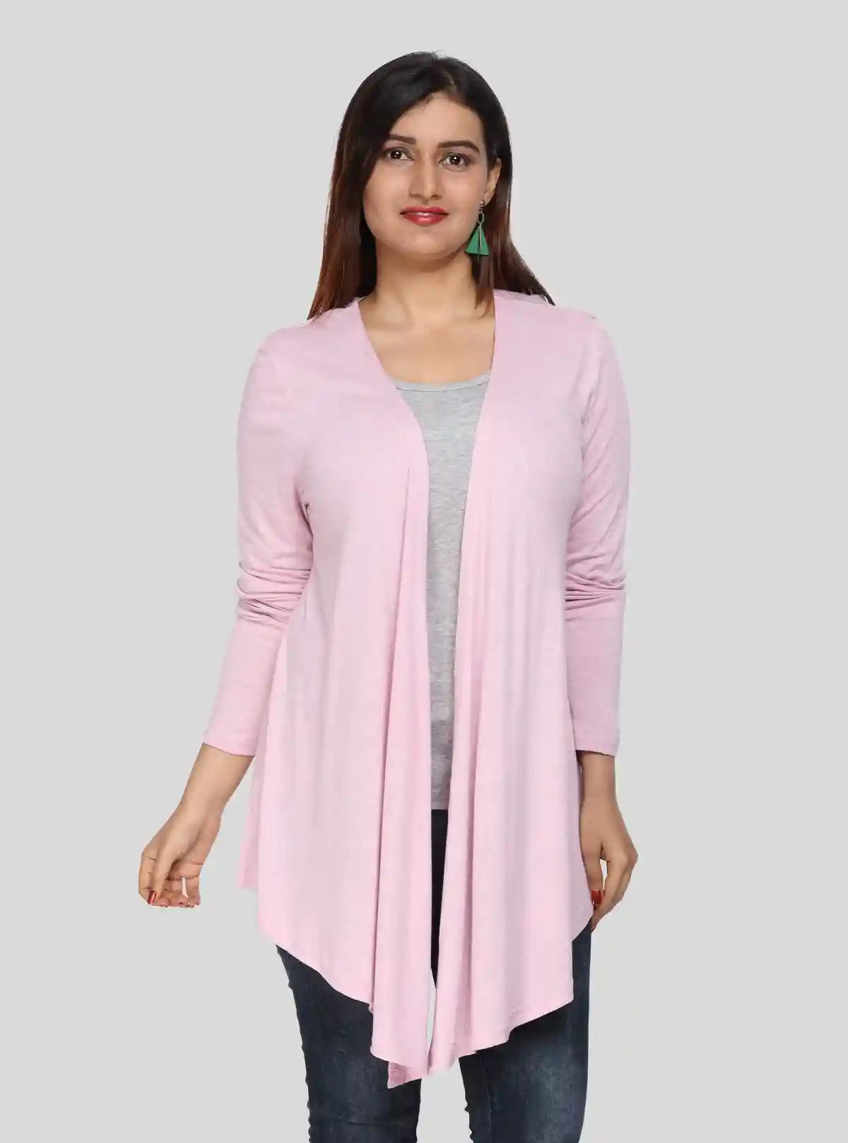 Women's Solid Lavender Shrug in 100% Cotton Mélange – Soft & Stylish Layer | Buy Online at  Boer and Fitch