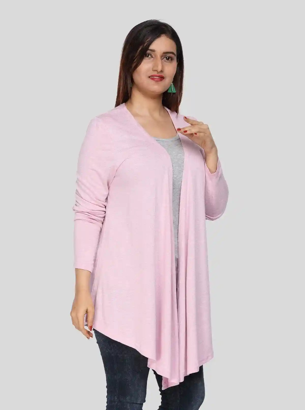 Women's Solid Lavender Shrug in 100% Cotton Mélange – Soft & Stylish Layer | Buy Online at  Boer and Fitch