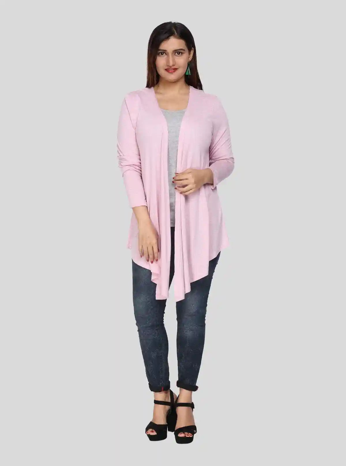 Women's Solid Lavender Shrug in 100% Cotton Mélange – Soft & Stylish Layer | Buy Online at  Boer and Fitch