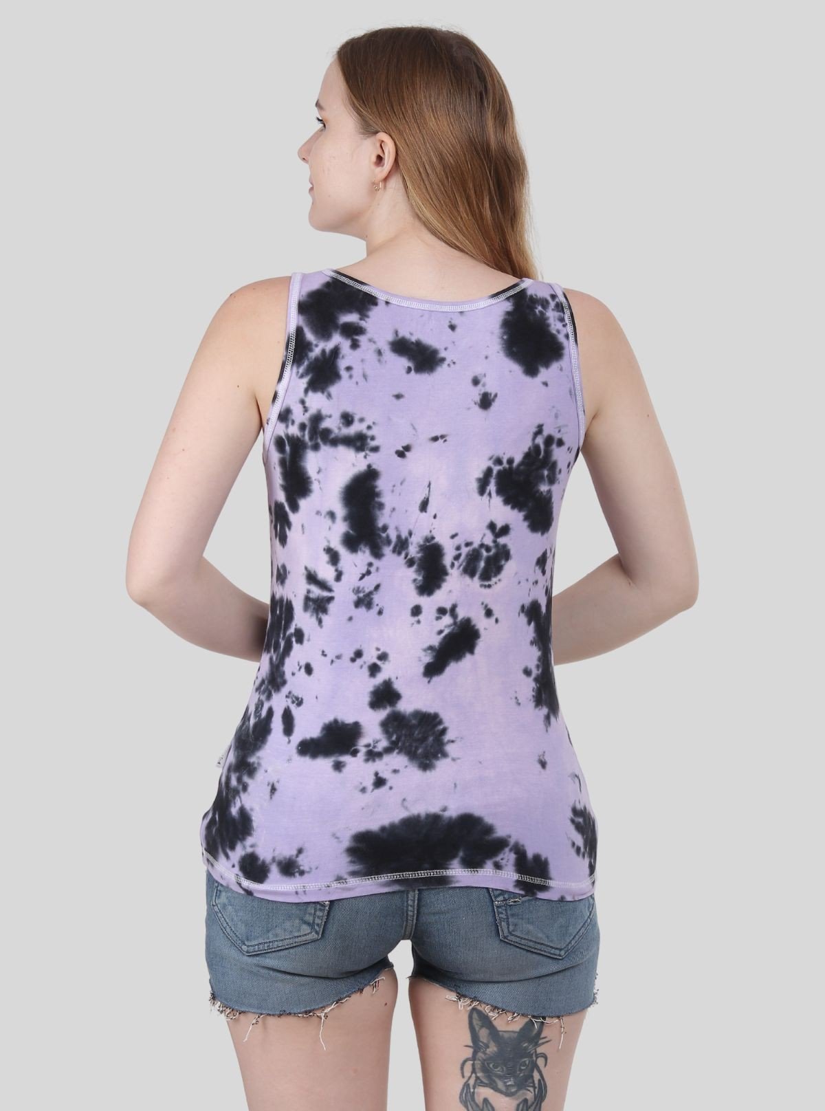 Purple Tie and Dye Sleeveless Womens Top - Boer and Fitch