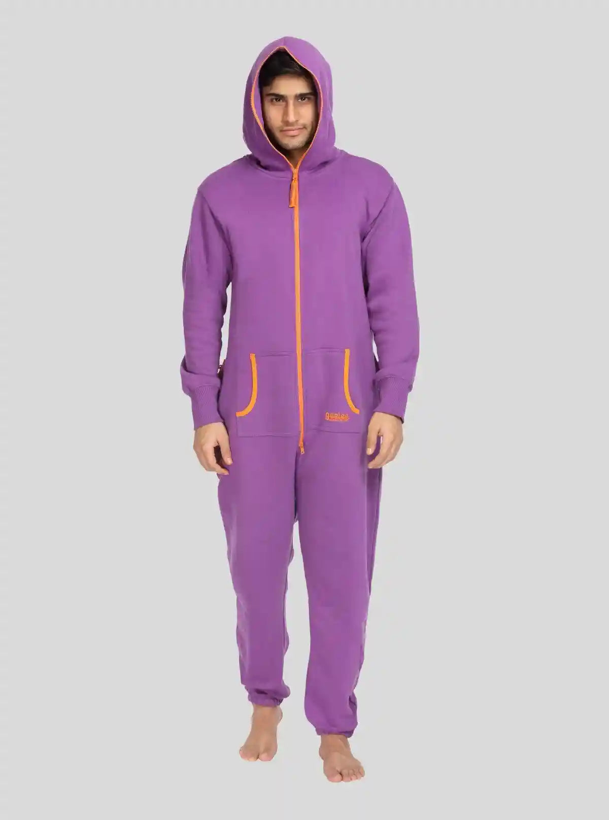 Men’s Purple Hooded Jumpsuit – All-in-One Comfort with Urban Style | Buy Online at  Boer and Fitch