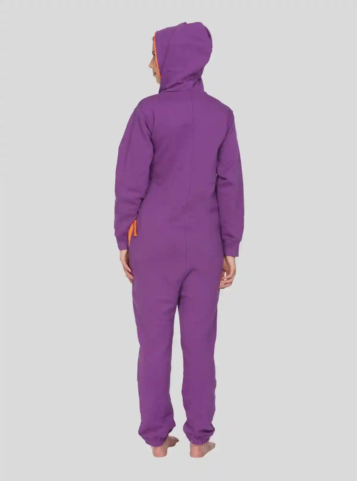 Women’s Purple Hooded Jumpsuit in Organic Cotton & Recycled Poly Blend | Buy Online at  Boer and Fitch