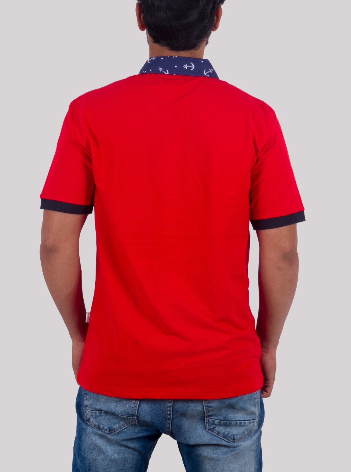 Red Anchor Print Collar Polo T-Shirt for Men – Boer and Fitch - Boer and Fitch