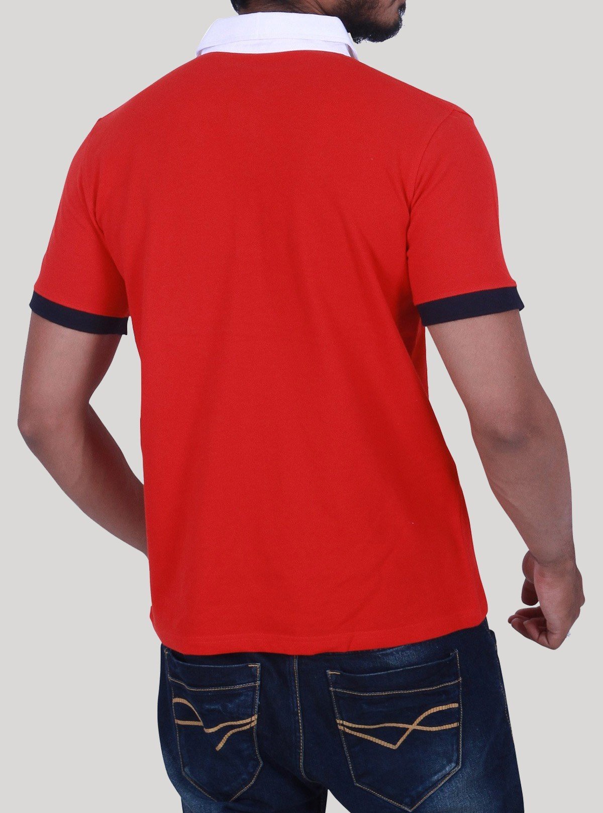 Red Drill Polo Pique T-Shirt for Men – Stylish Casual by Boer and Fitch - Boer and Fitch