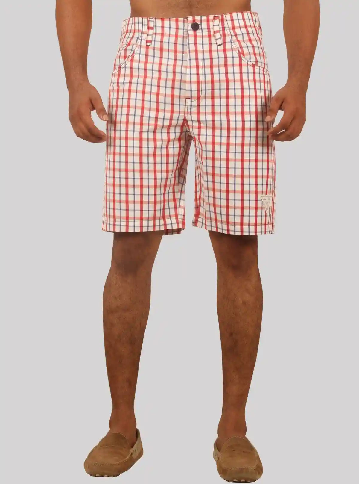 Classic Red Checked Shorts for Men – Casual Cotton Shorts by Boer and Fitch | Buy Online at  Boer and Fitch