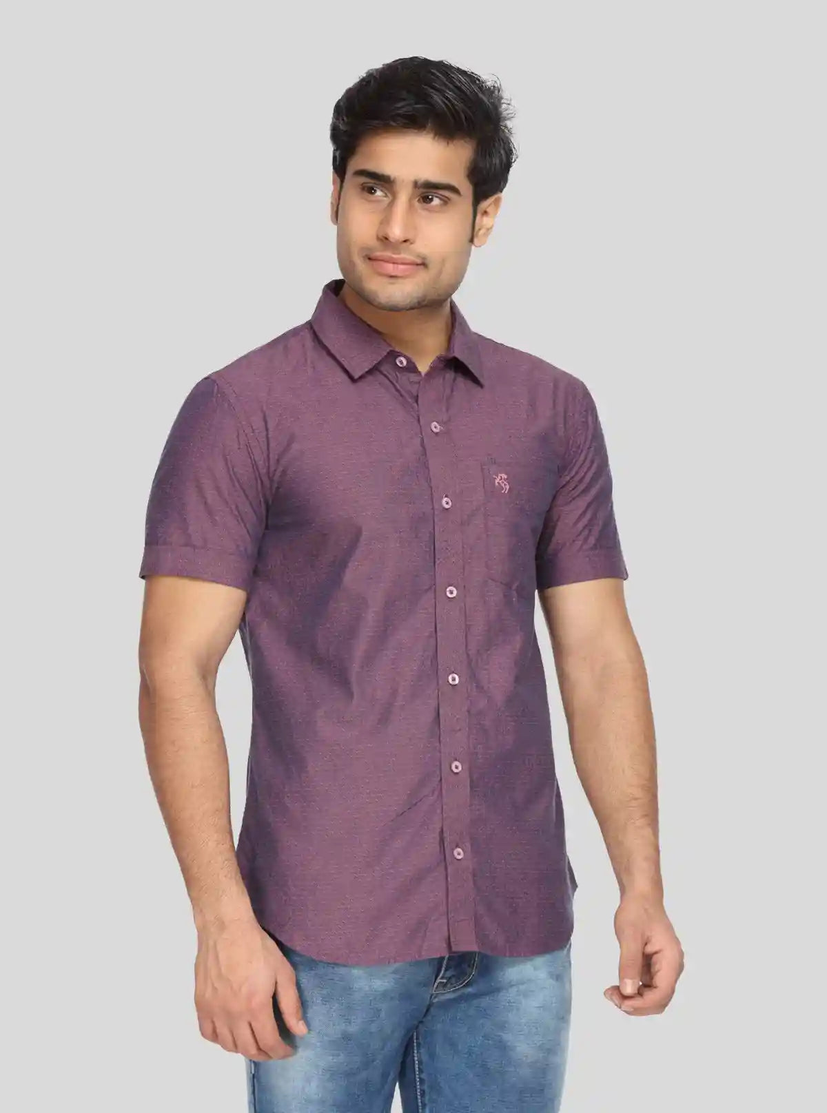 Men's Classic Mulberry Half Sleeve Shirt – Refined Comfort for Everyday | Buy Online at  Boer and Fitch