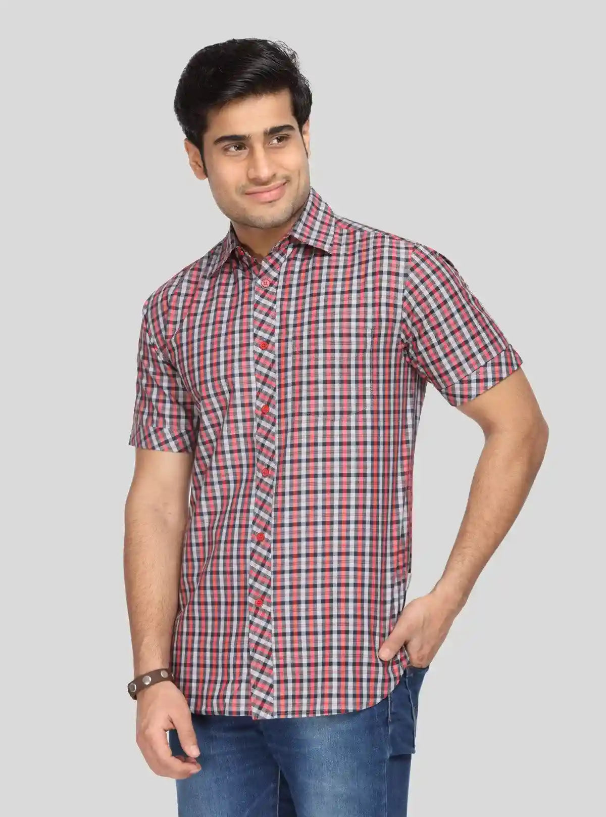 Men's Red Checked Shirt – Bold, Rugged & All-Day Casual Comfort | Buy Online at  Boer and Fitch