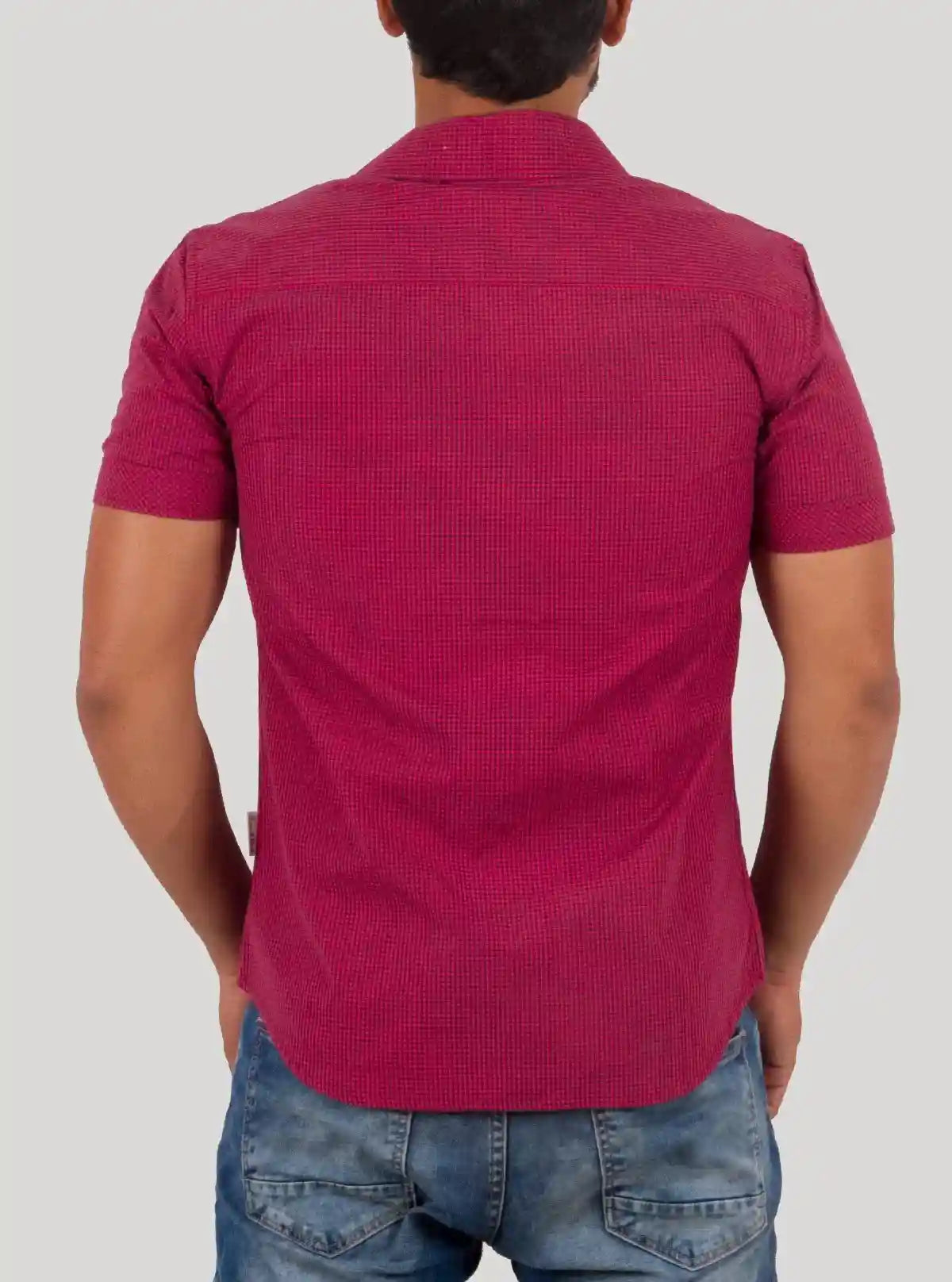 Men’s Red Checkered Short Sleeve Cotton Shirt – Casual Style by Boer and Fitch | Buy Online at  Boer and Fitch