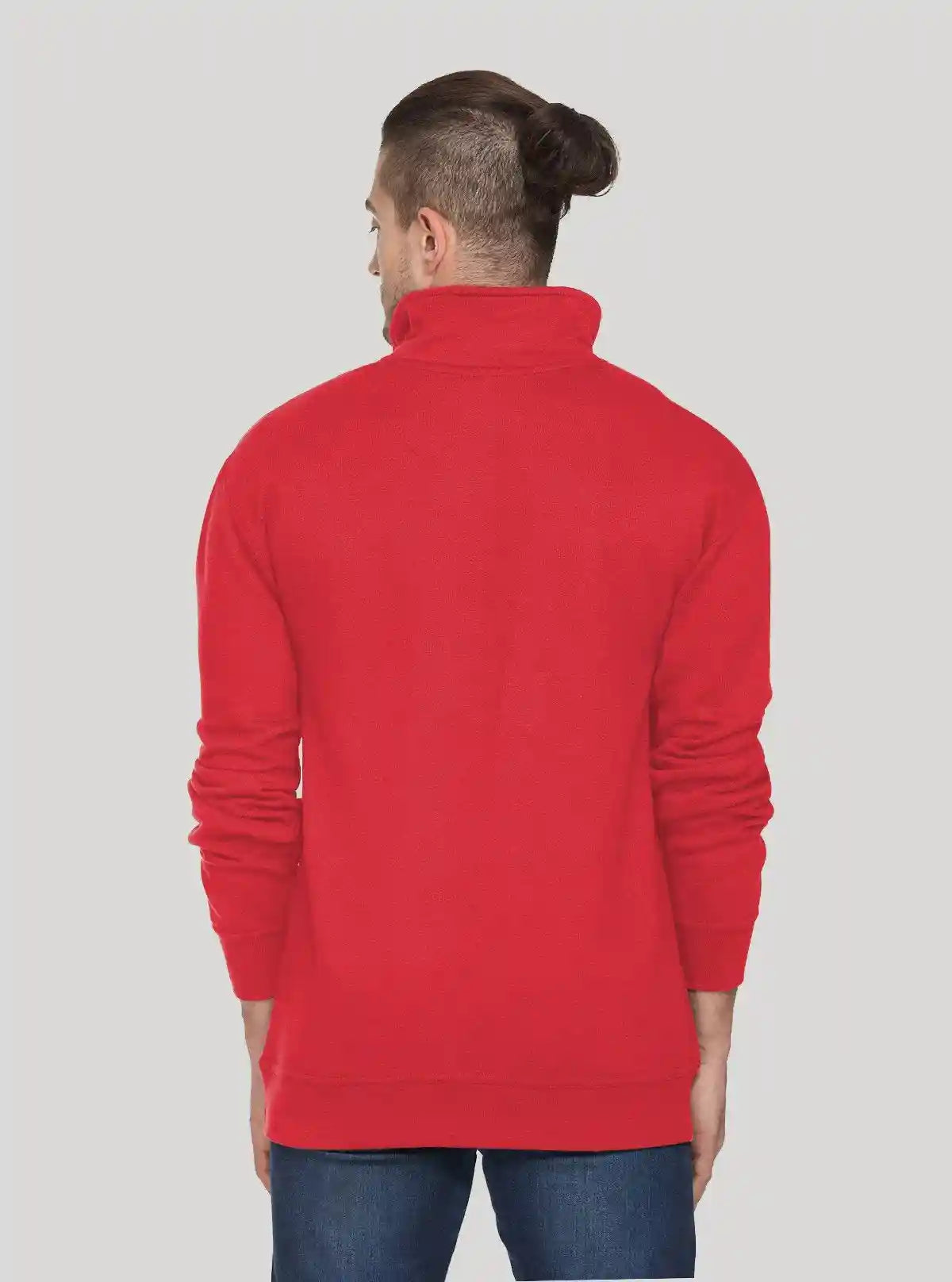 Men’s Red Zipper Collar Cardigan – Bold Comfort with Modern Flair | Buy Online at  Boer and Fitch