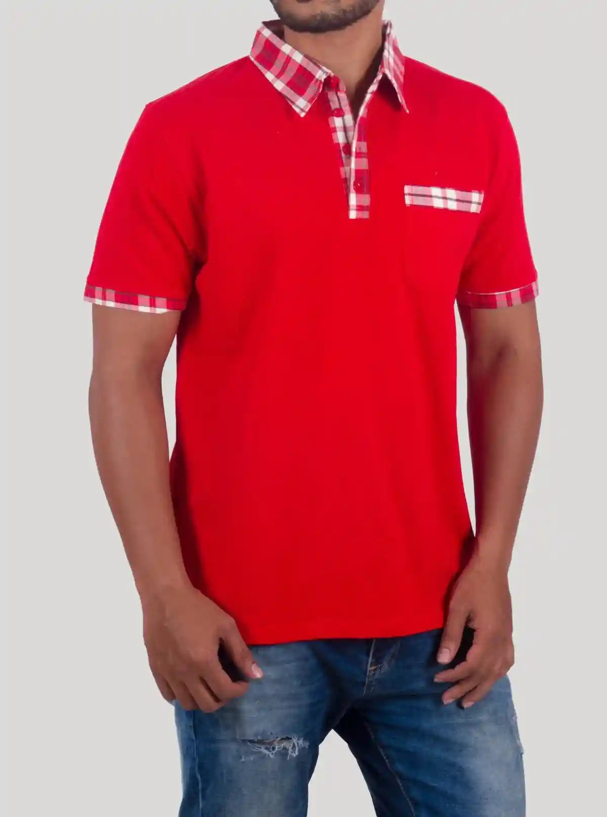 Red Twill Polo T-Shirt for Men – Premium Cotton Polo by Boer and Fitch | Buy Online at gep32c-qs.myshopify.com