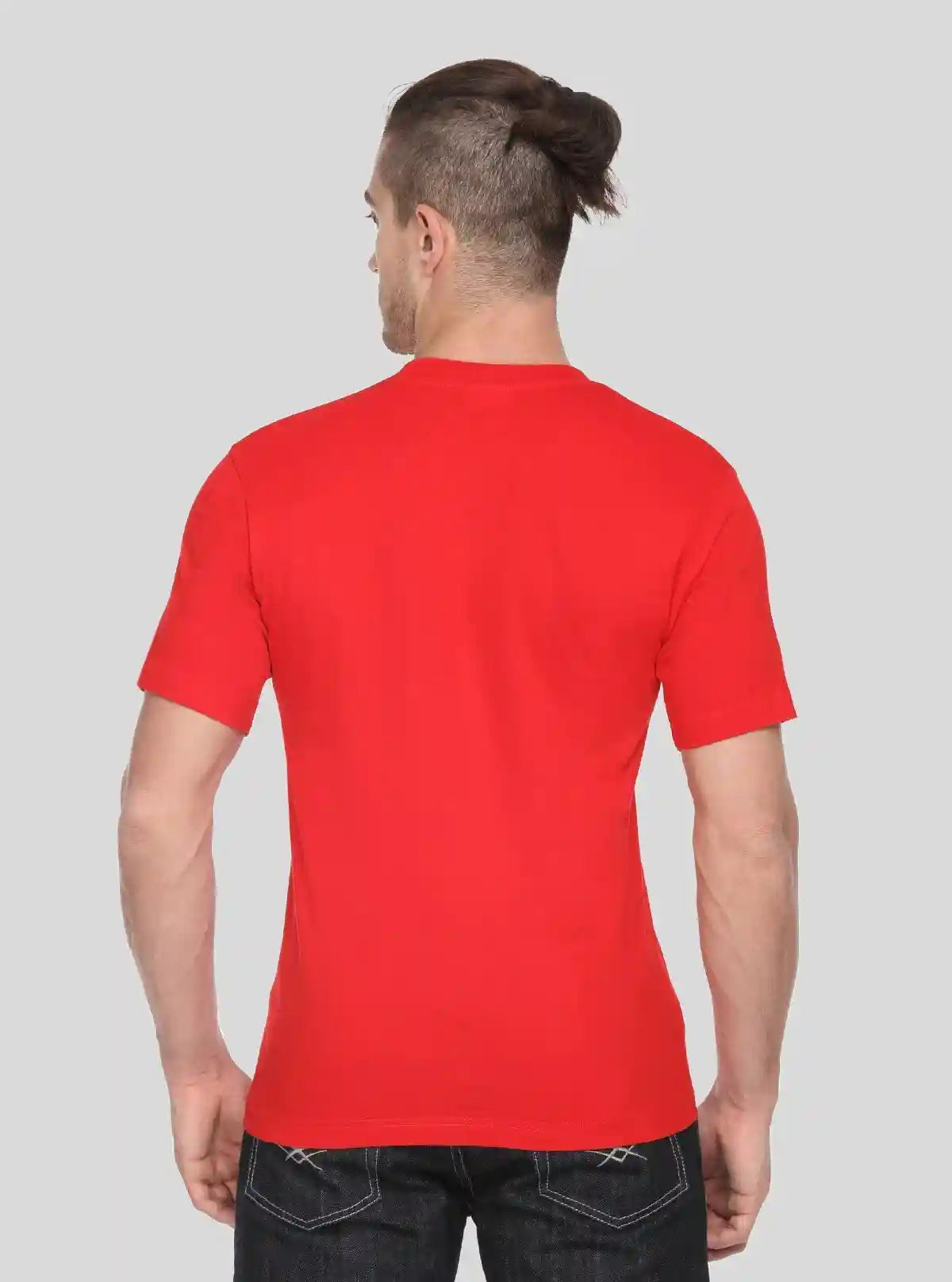 Men’s Red Basic V-Neck T-Shirt – Classic Fit Cotton Tee for Daily Wear | Buy Online at  Boer and Fitch