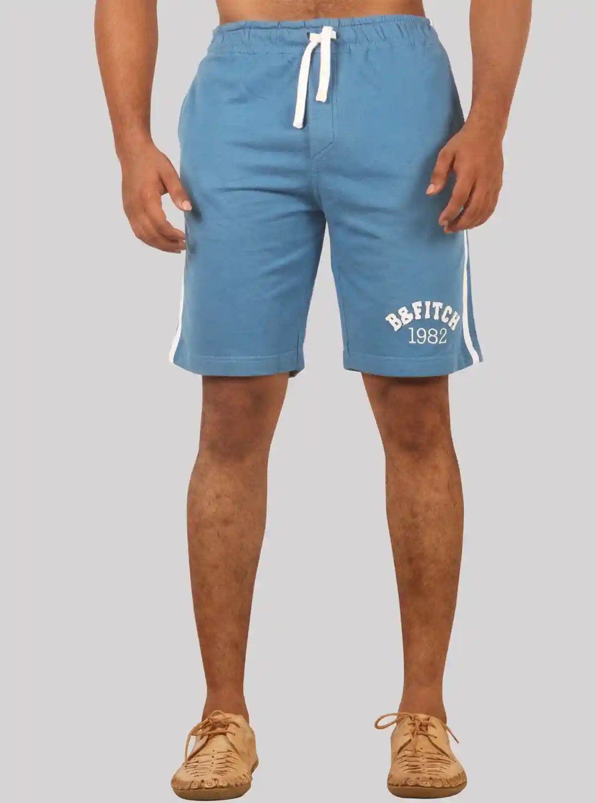 Blue Piping Fleece Shorts for Men – Stylish Casual Wear by Boer and Fitch | Buy Online at  Boer and Fitch