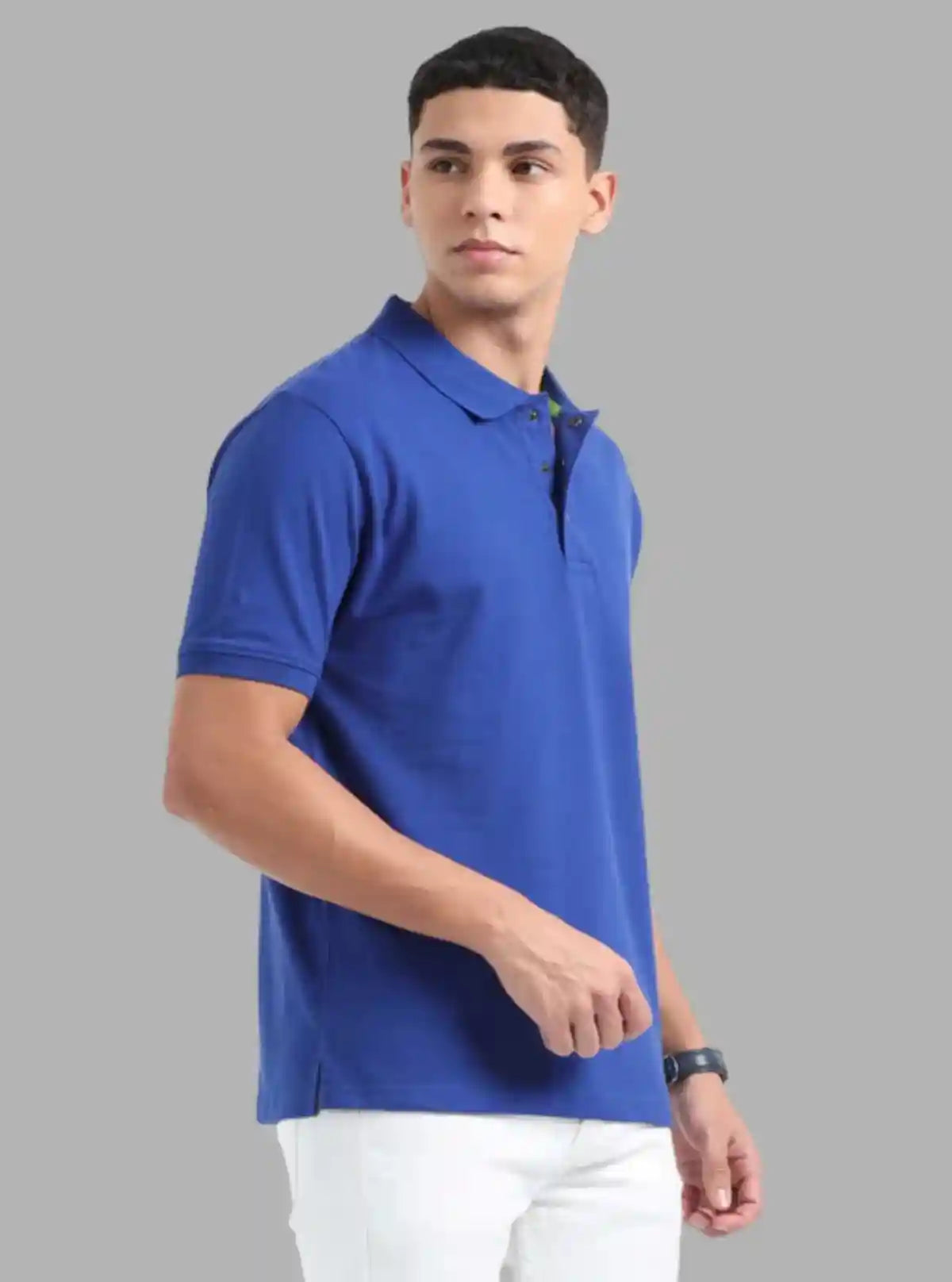 Men’s Royal Blue Polo T-Shirt with Collar & Cuff | 100% Cotton Piqué Knit | Boer & Fitch | Buy Online at  Boer and Fitch