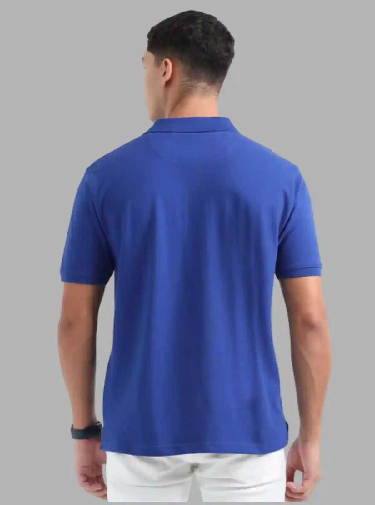 Men’s Royal Blue Polo T-Shirt with Collar & Cuff | 100% Cotton Piqué Knit | Boer & Fitch | Buy Online at  Boer and Fitch